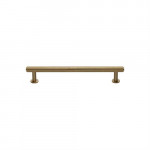 M Marcus Heritage Brass Knurled Design Cabinet Pull with Rose 96mm Centre to Centre